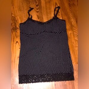 Cute tank cami Black Polka Dot Women's Top medium ambiance